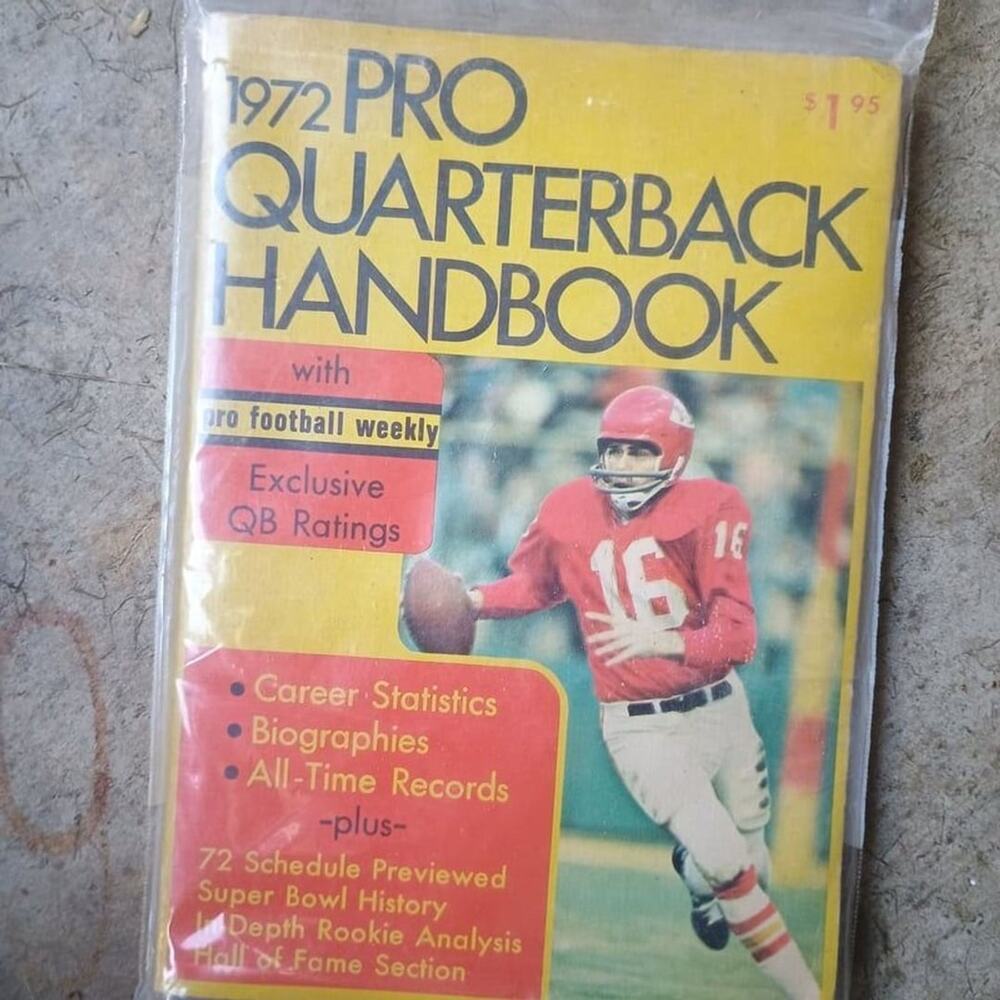 Vintage 1972 Pro Quarterback Handbook Pro Football Weekly Unopened